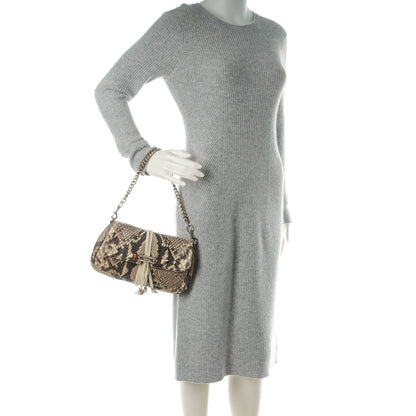 Gucci Python Bamboo Croisette Evening Bag Off White 2 of 9
