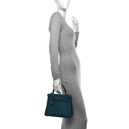 Hermes Togo Kelly Retourne 25 Vert Bosphore 2 of 13