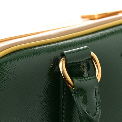 Prada Saffiano Vernice Pyramid Bag Larice Sabbia 14 of 14