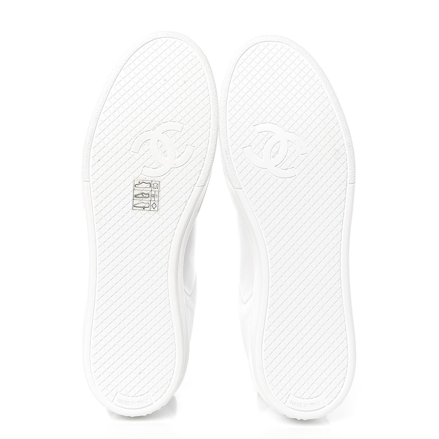 Calfskin CC Sneakers 39 White