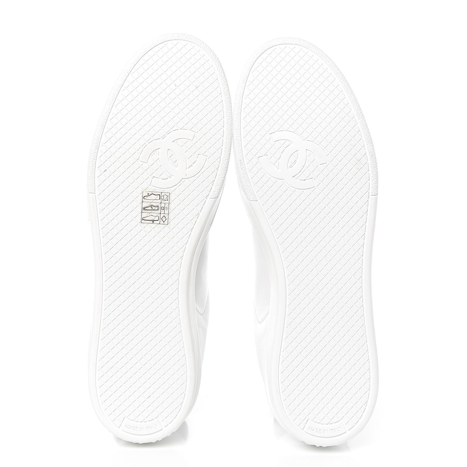 Chanel Calfskin CC Sneakers 39 White 5 of 8