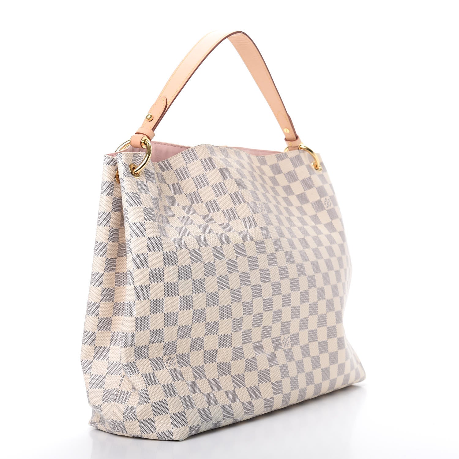 Louis Vuitton Damier Azur Graceful MM Rose Ballerine 3 of 14
