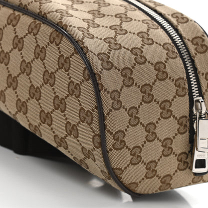 Gucci Monogram Dollar Calfskin Waist Pouch Beige Ebony Testa di Moro Marrone Scuro 10 of 10