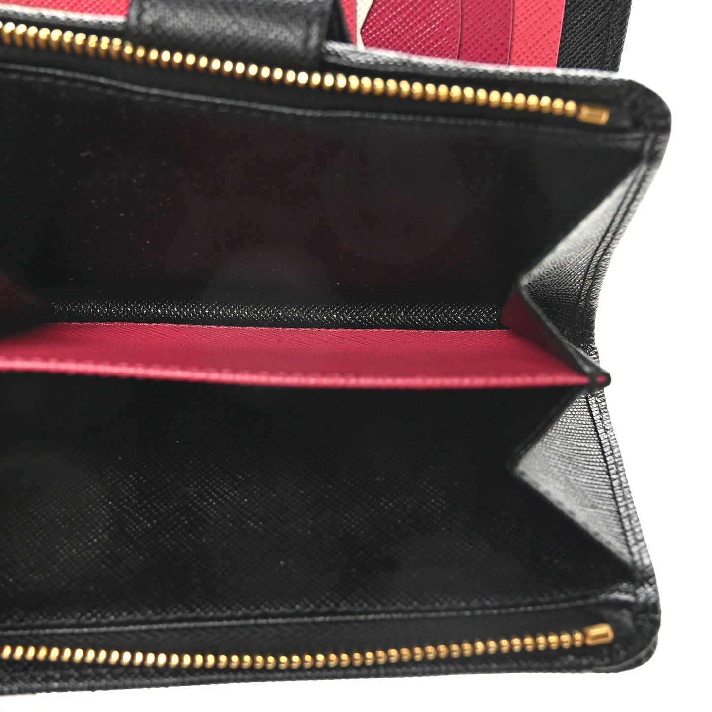 Saffiano Metal Multicolor Compact Wallet Black