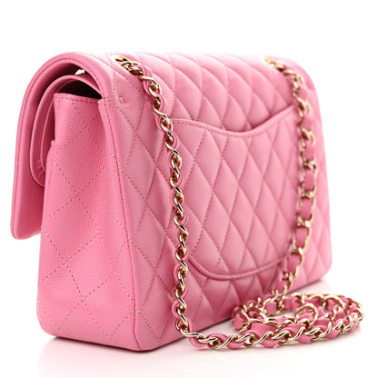 Chanel Caviar Quilted Medium Double Flap Pink 3 of 11