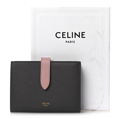 Celine Grained Calfskin Medium Multifunction Strap Wallet Grey Vintage Pink 9 of 9