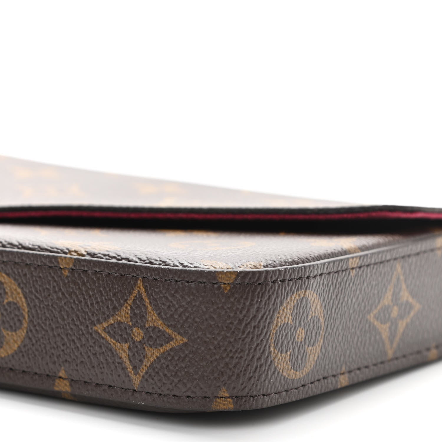 Louis Vuitton Monogram Pochette Felicie Chain Wallet Fuchsia 10 of 11