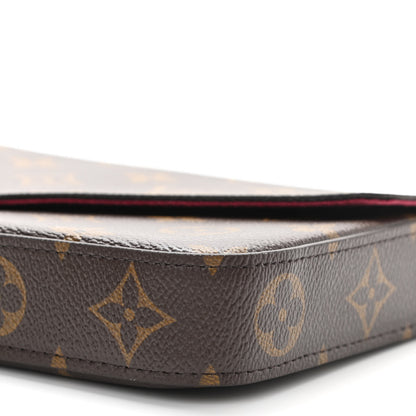 Louis Vuitton Monogram Pochette Felicie Chain Wallet Fuchsia 10 of 11