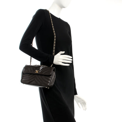 Chanel Lambskin Small Chevron Flap Brown 2 of 7