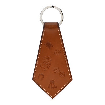 Hermes Barenia Palladium Superlucky Key Ring Fauve 1 of 4