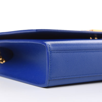 Saint Laurent Grain De Poudre Medium Classic Monogram Kate Satchel Flash Blue 7 of 11