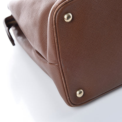 Prada Saffiano Cuir Top Handle Dome Tote Palissandro 16 of 19