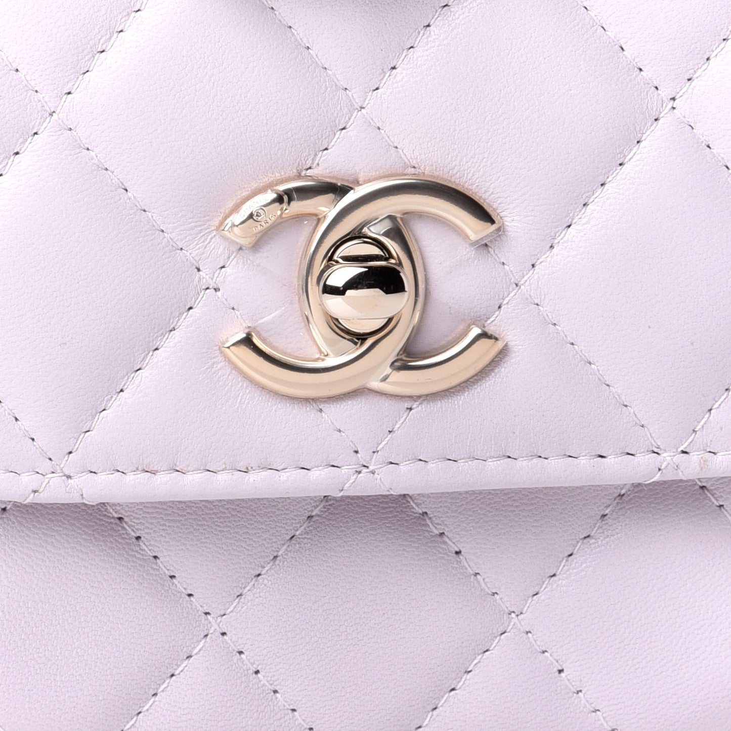 Lambskin Quilted Mini Trendy CC Clutch With Chain Lilas Lilac