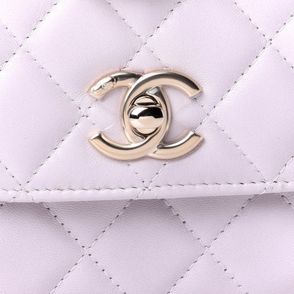 Chanel Lambskin Quilted Mini Trendy CC Clutch With Chain Lilas Lilac 8 of 11