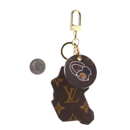 Louis Vuitton Calfskin Monogram World Tour Bag Charm Key Holder 2 of 4