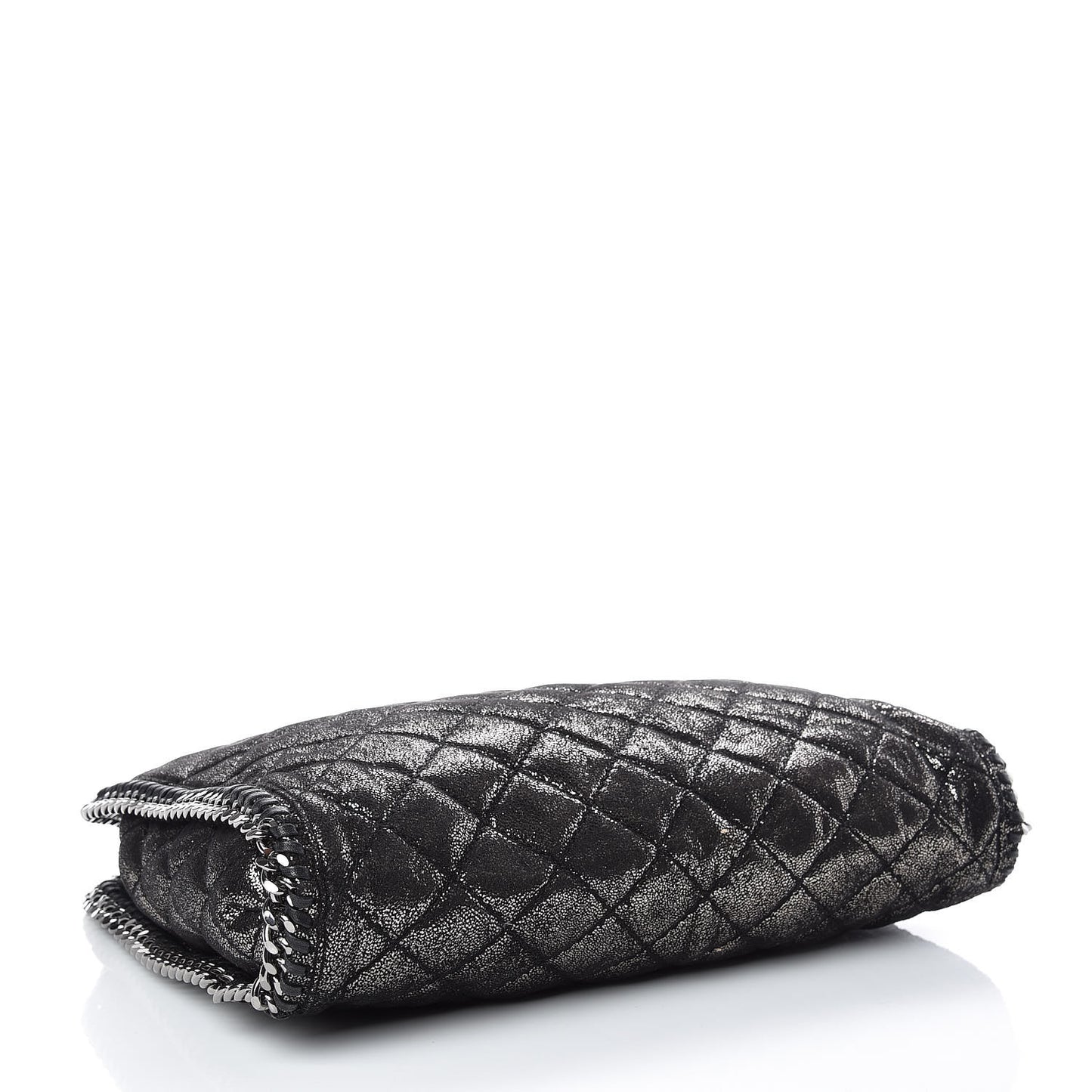 Metallic Quilted Small Falabella Tote Black