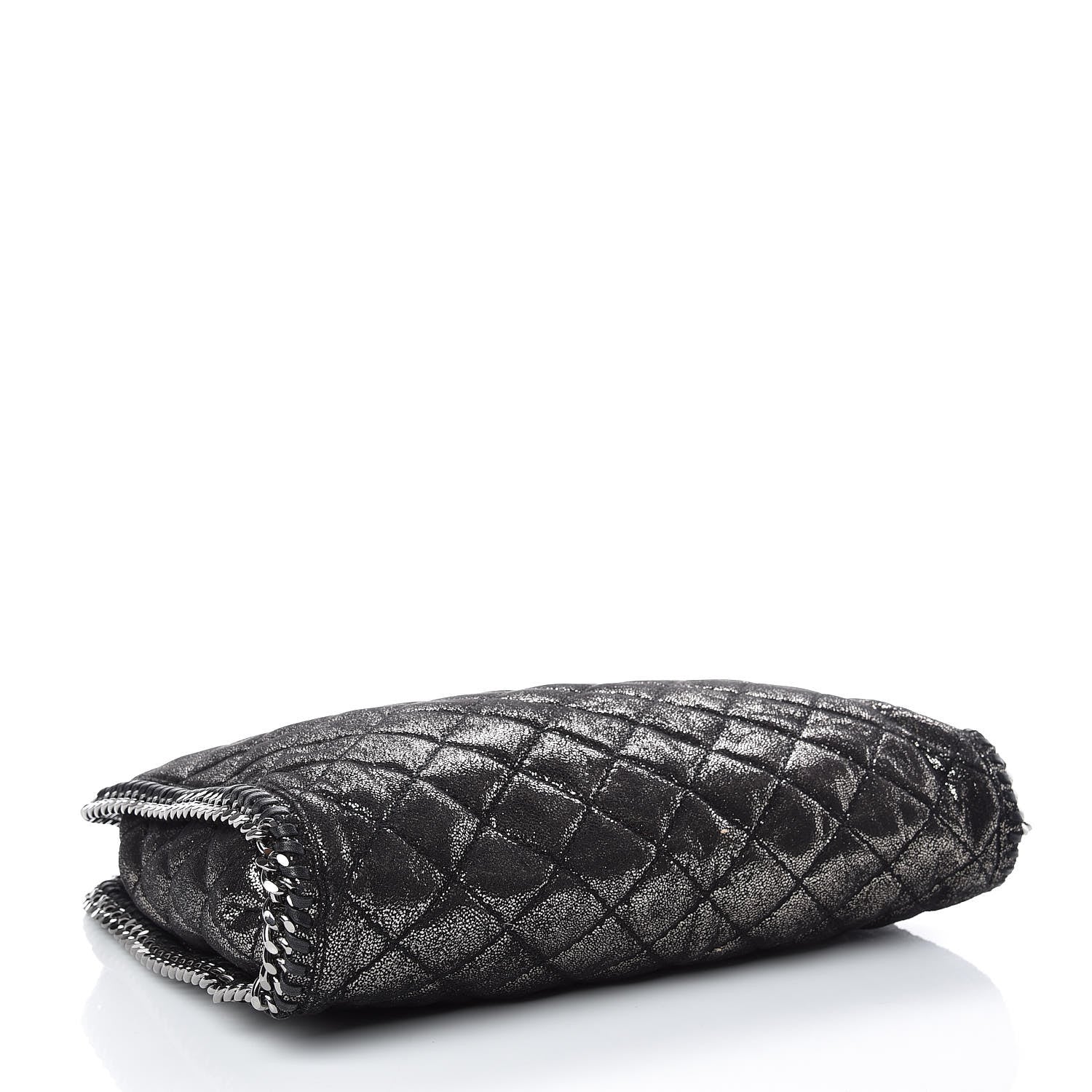 Stella McCartney Metallic Quilted Small Falabella Tote Black 4 of 9