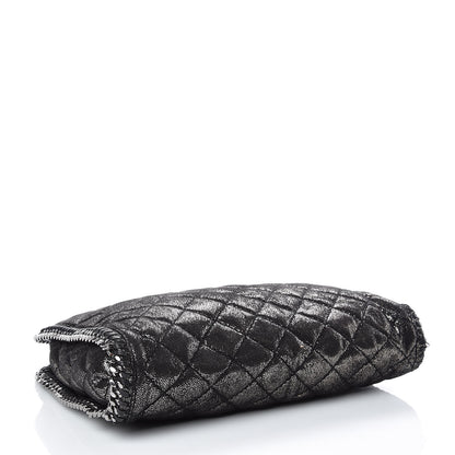 Stella McCartney Metallic Quilted Small Falabella Tote Black 4 of 9