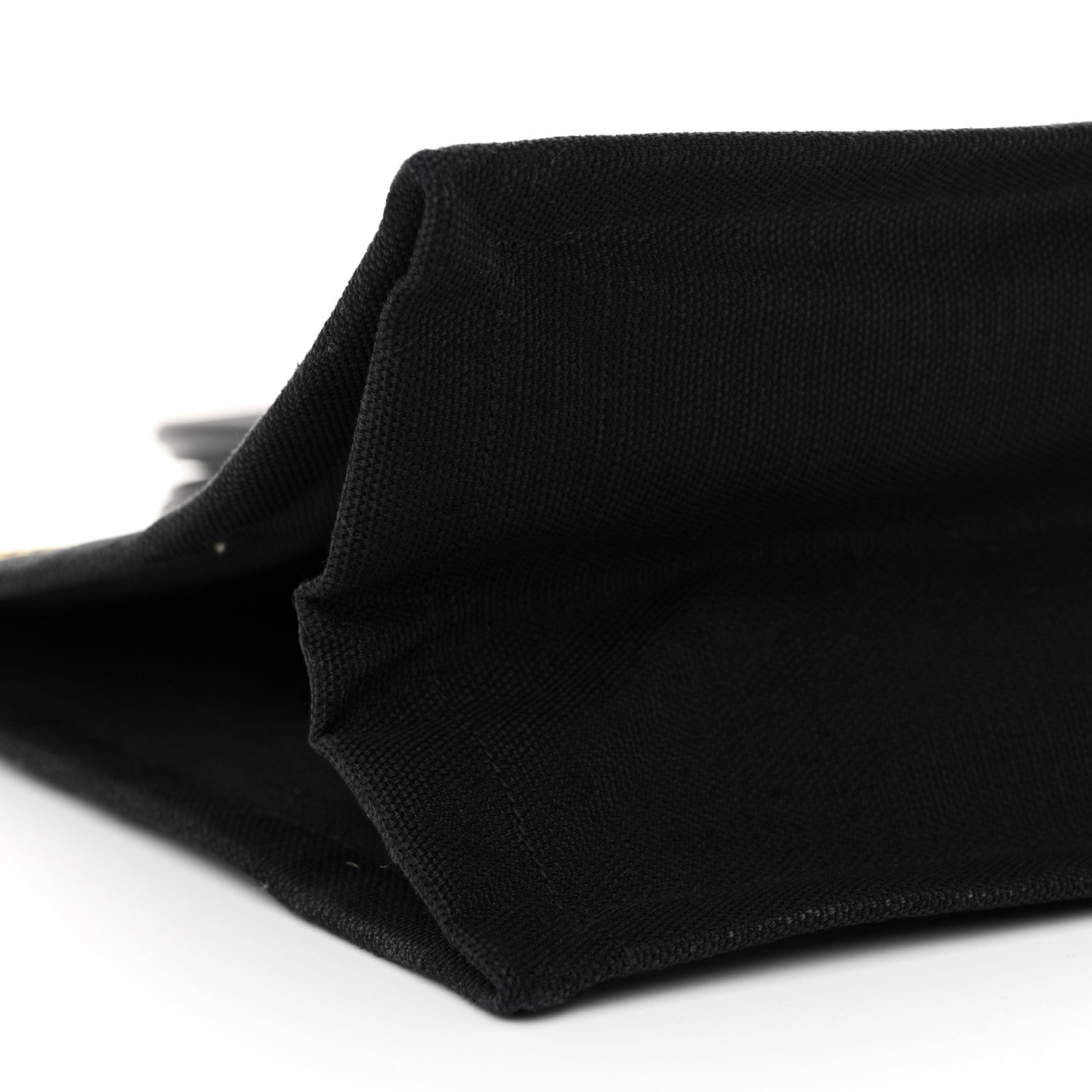Saint Laurent Raffia Linen Calfskin Rive Gauche Tote Naturale Black 8 of 11