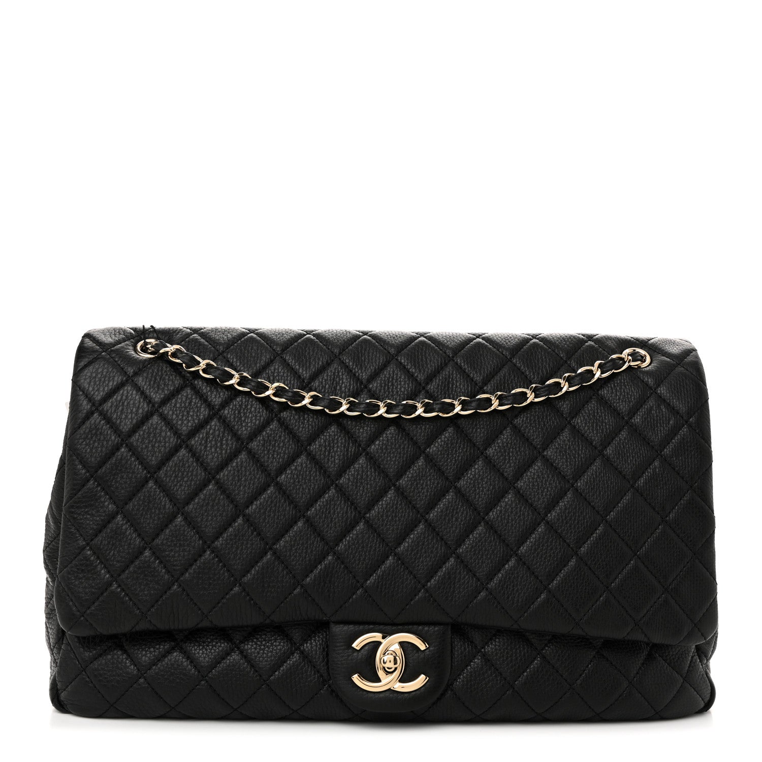Chanel Calfskin Quilted XXL Travel Flap Bag Black 1 of 10