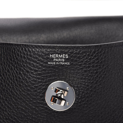 Hermes Taurillon Clemence Lindy 30 Black 8 of 11