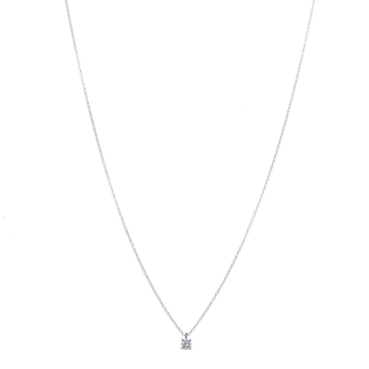 Platinum Diamond .18ct Solitaire Pendant Necklace