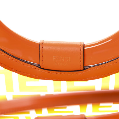 Fendi TPU FF Vitello Century Plexiglass Small Runaway Shopper Tote Aranciata 7 of 10