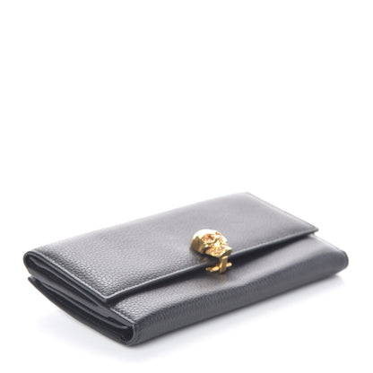 Alexander McQueen Calfskin Skull Continental Wallet Black 4 of 7
