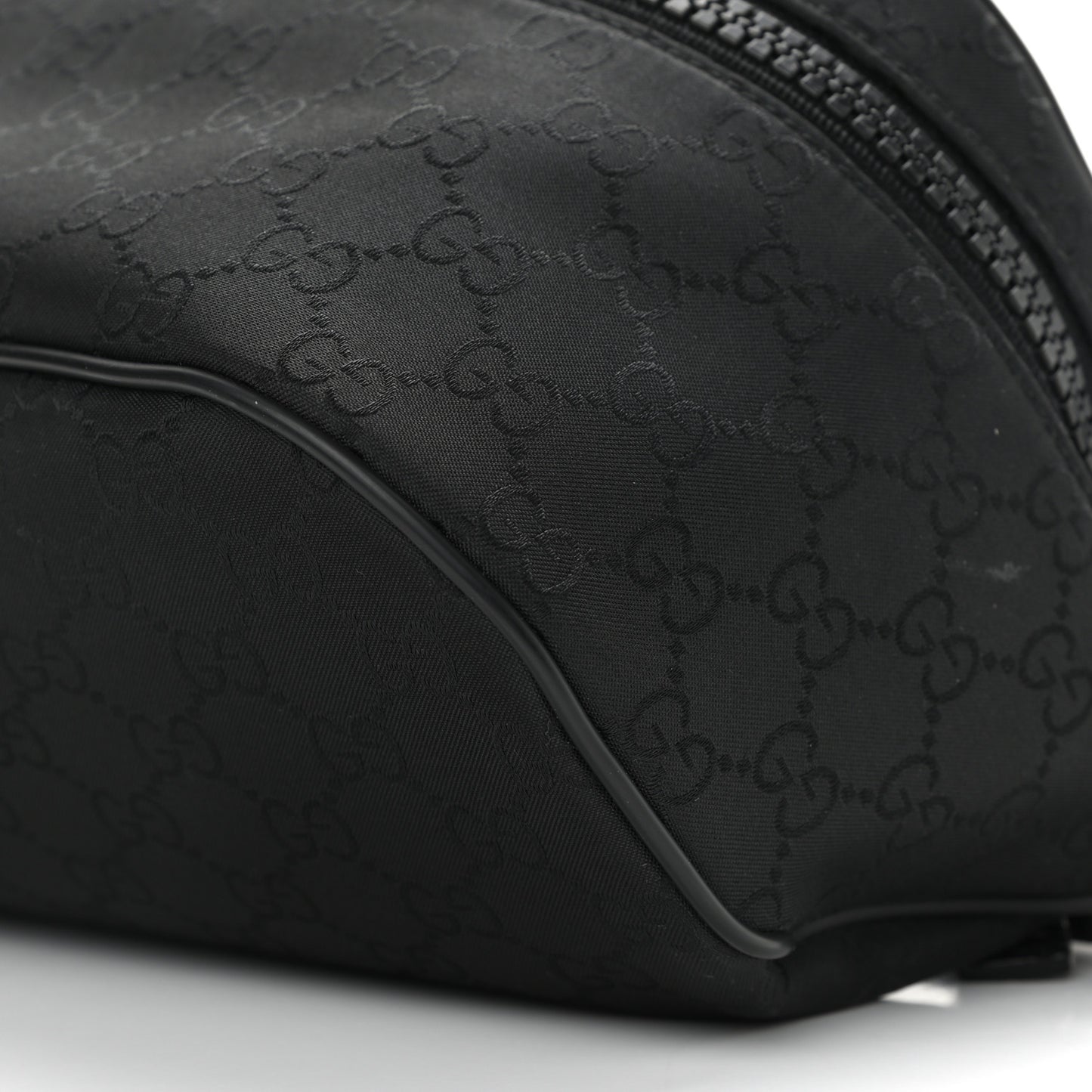 Nylon Monogram Fanny Pack Belt Bag Black