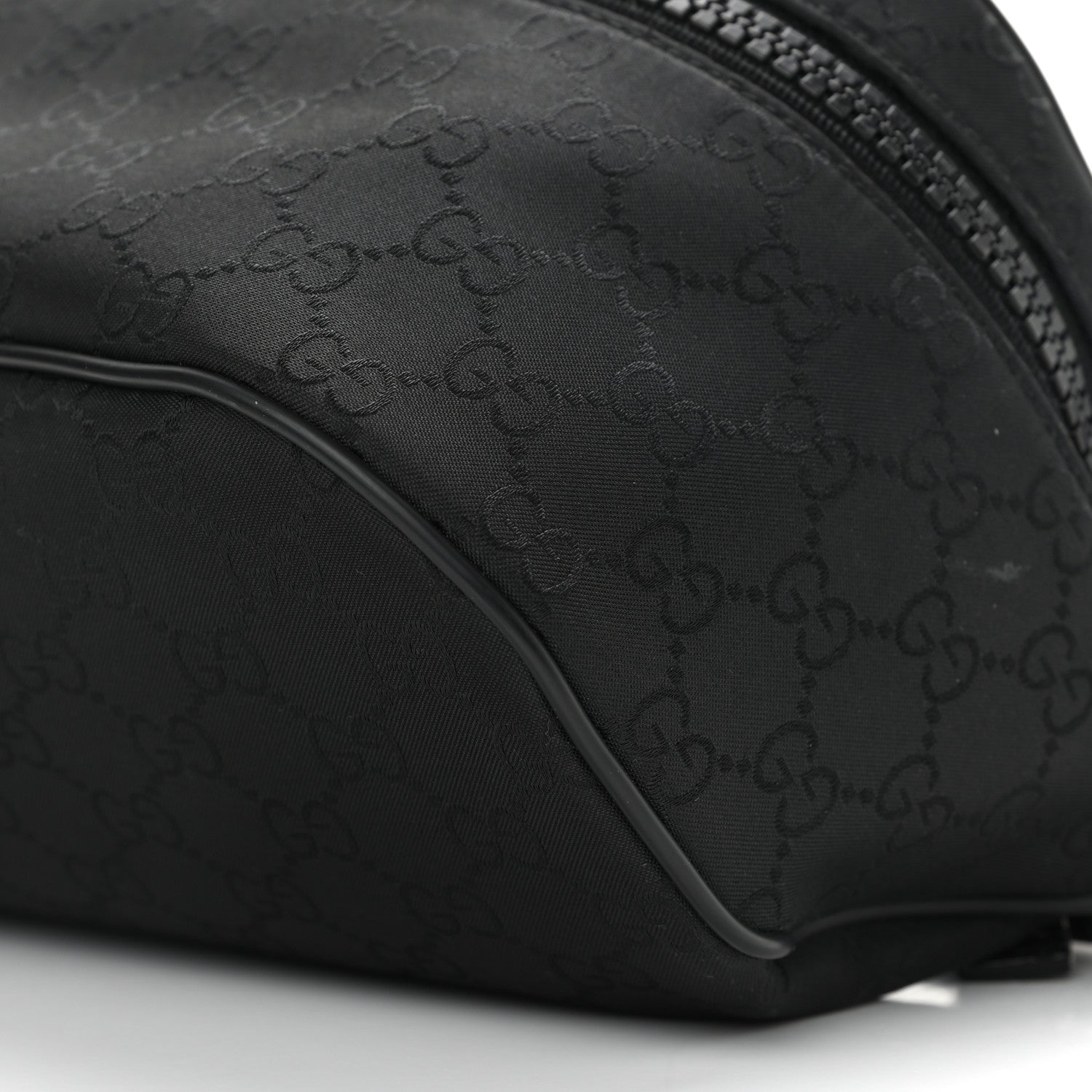 Gucci Nylon Monogram Fanny Pack Belt Bag Black 10 of 10