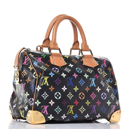 Louis Vuitton Monogram Multicolor Speedy 30 Black 3 of 11