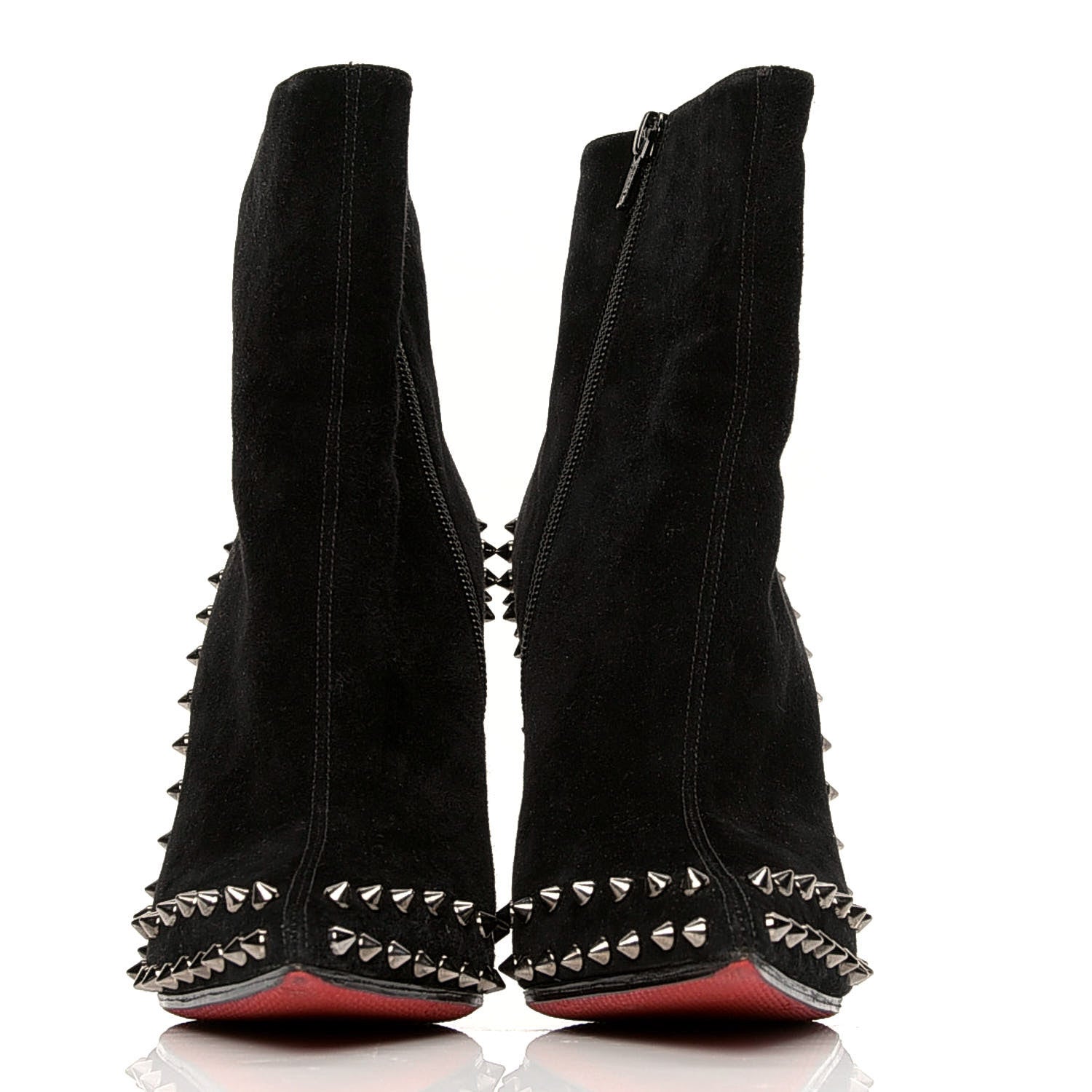 Christian Louboutin Veau Velours Willetta 100 Ankle Boots 39 Black 2 of 6