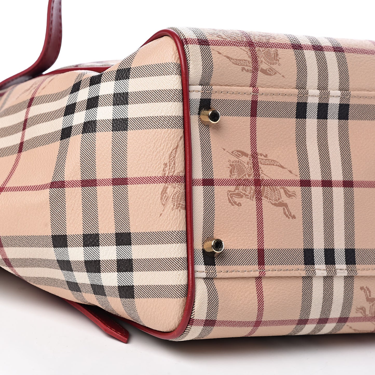 Haymarket Check Small Canterbury Tote Coral Red
