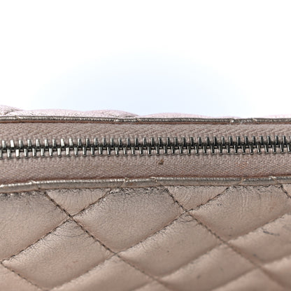 Chanel Metallic Lambskin Quilted Cosmetic Pouch Light Gold 8 of 16