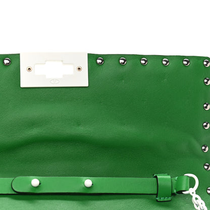 Valentino Garavani Lambskin Free Rockstud Spike Wallet On Chain Peppermint 8 of 12