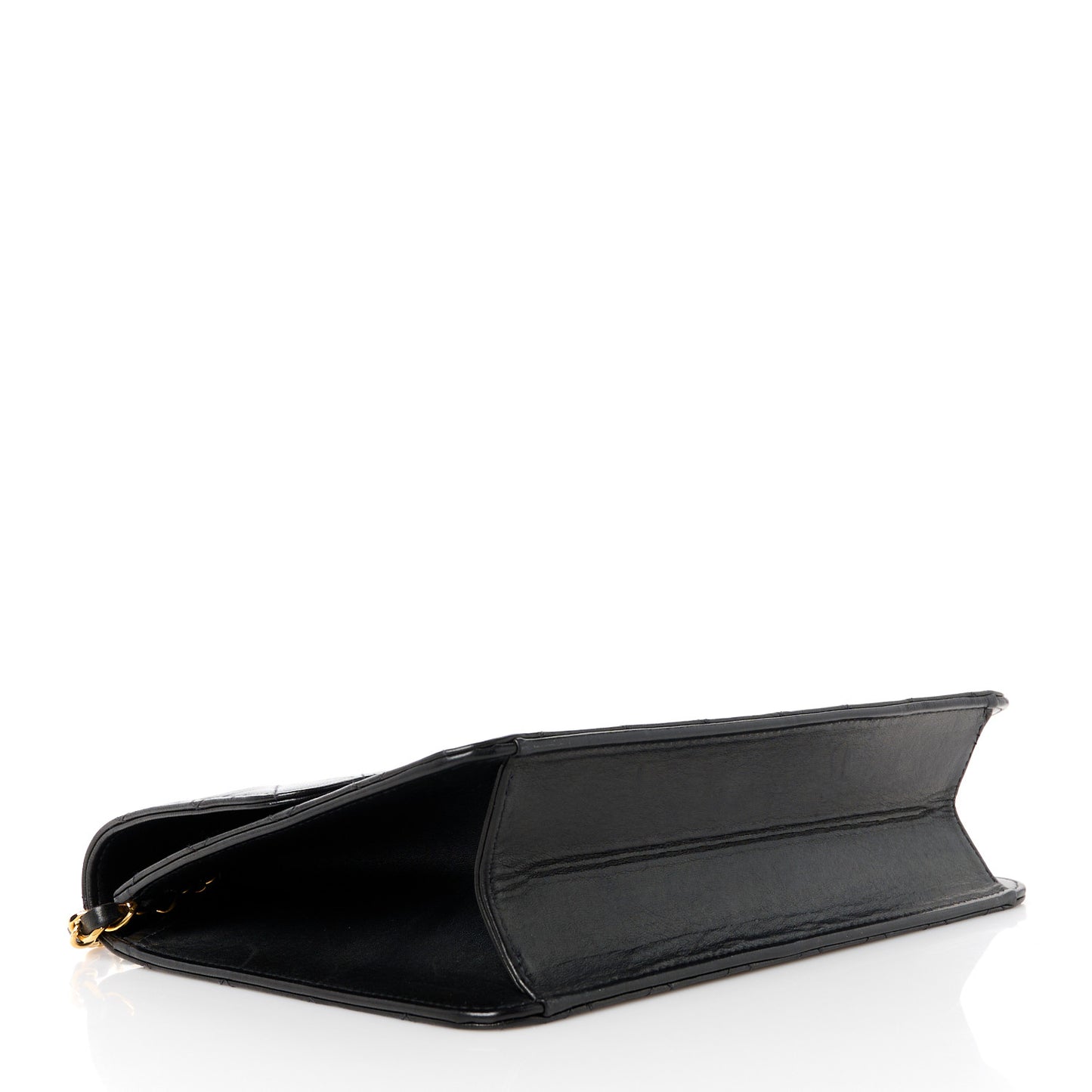 Lambskin Quilted Medium Single Flap Black