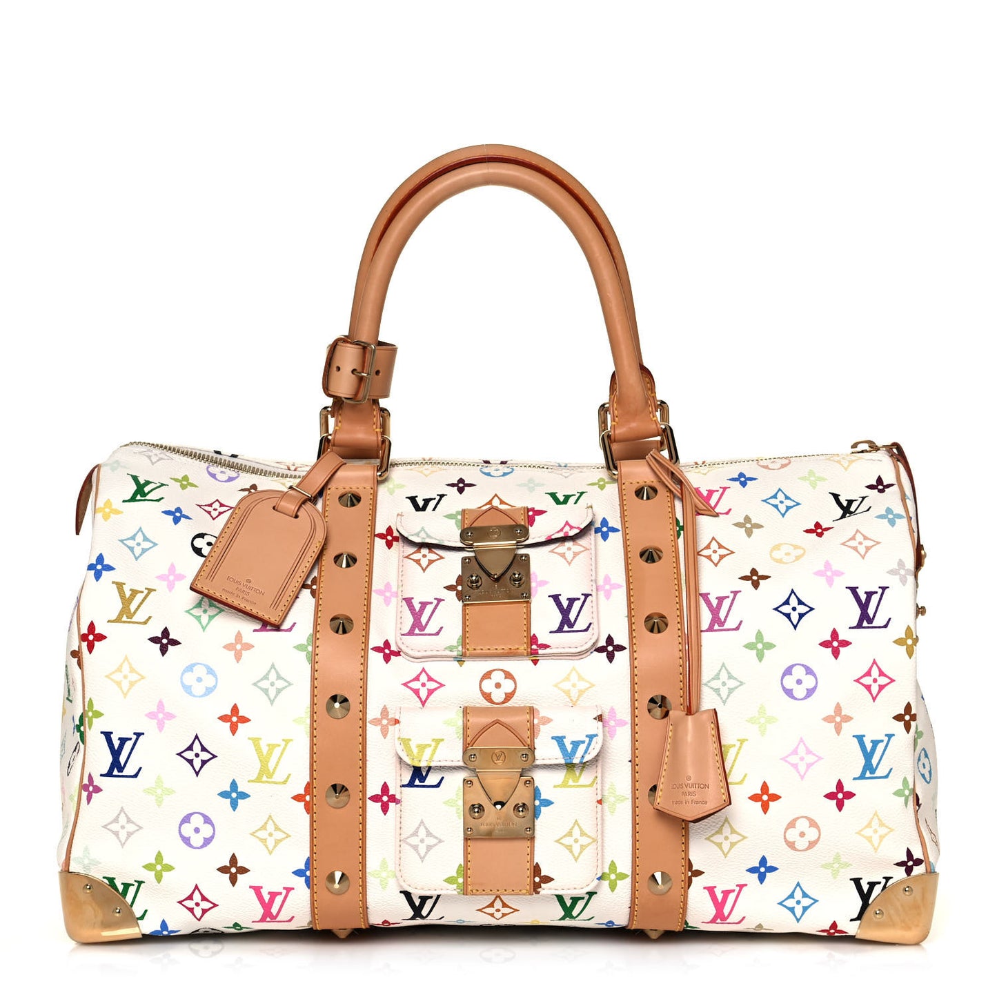 Monogram Multicolor Keepall 45 White