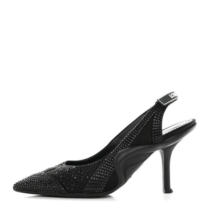 Louis Vuitton Satin Embellished Archlight Slingback Pumps 38 Black 1 of 14