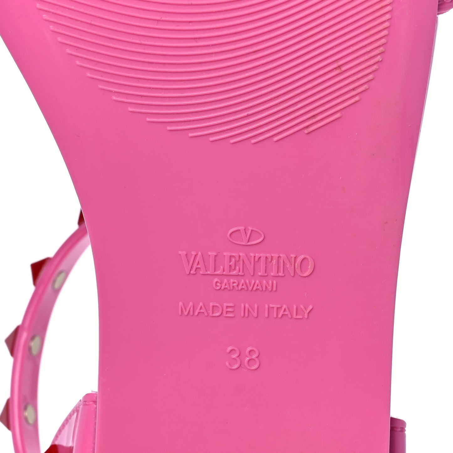 PVC Jelly Rockstud Caged Sandals 38 Feminine Pink Rouge Pur