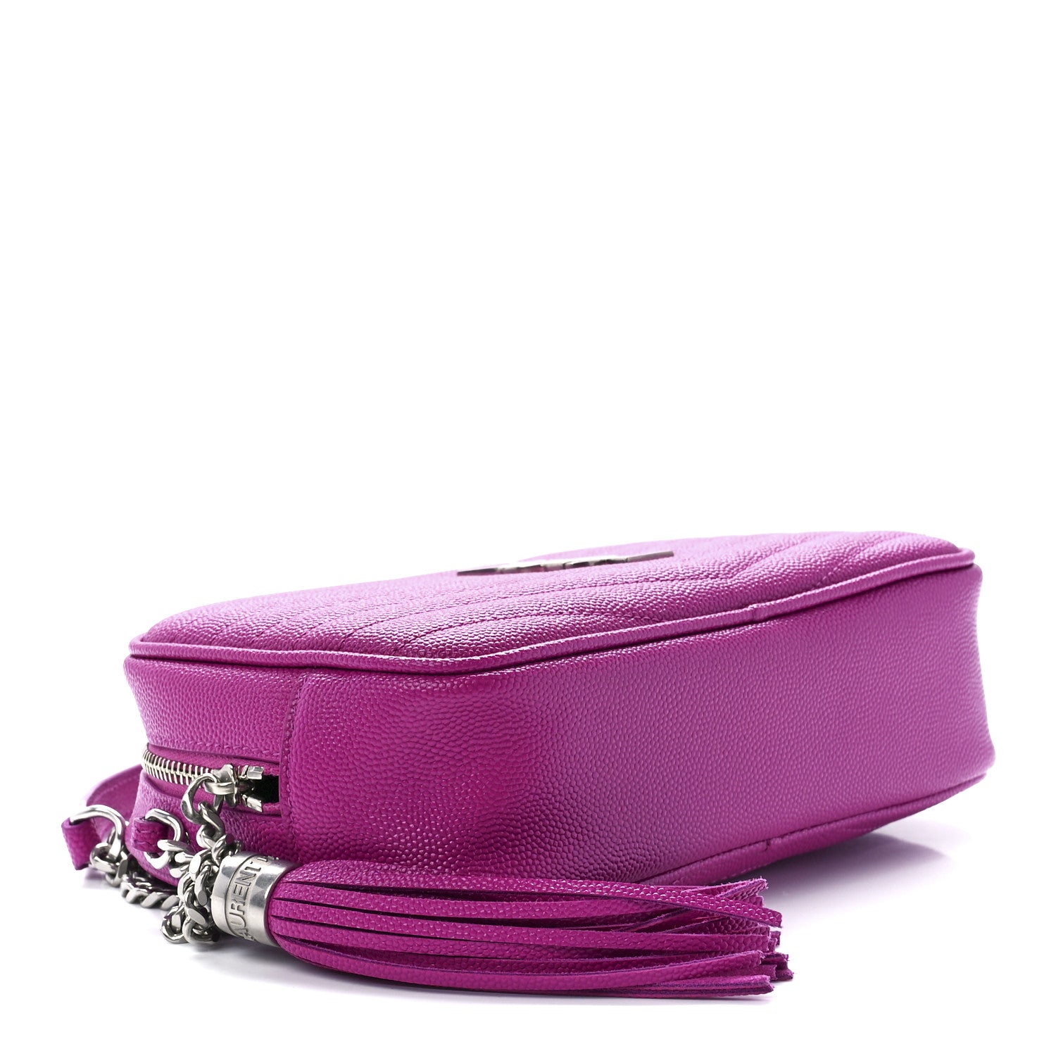 Saint Laurent Grain De Poudre Matelasse Monogram Mini Lou Camera Bag Fuxia Electrique 4 of 12