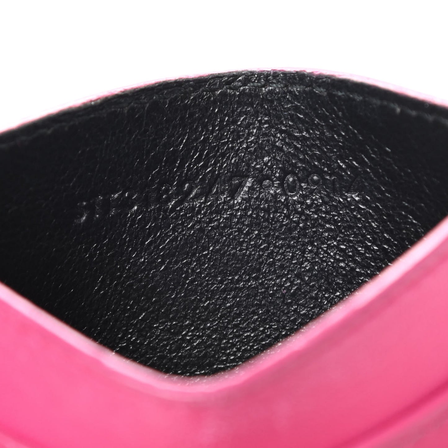 Calfskin Classic Y Card Case Fuchsia