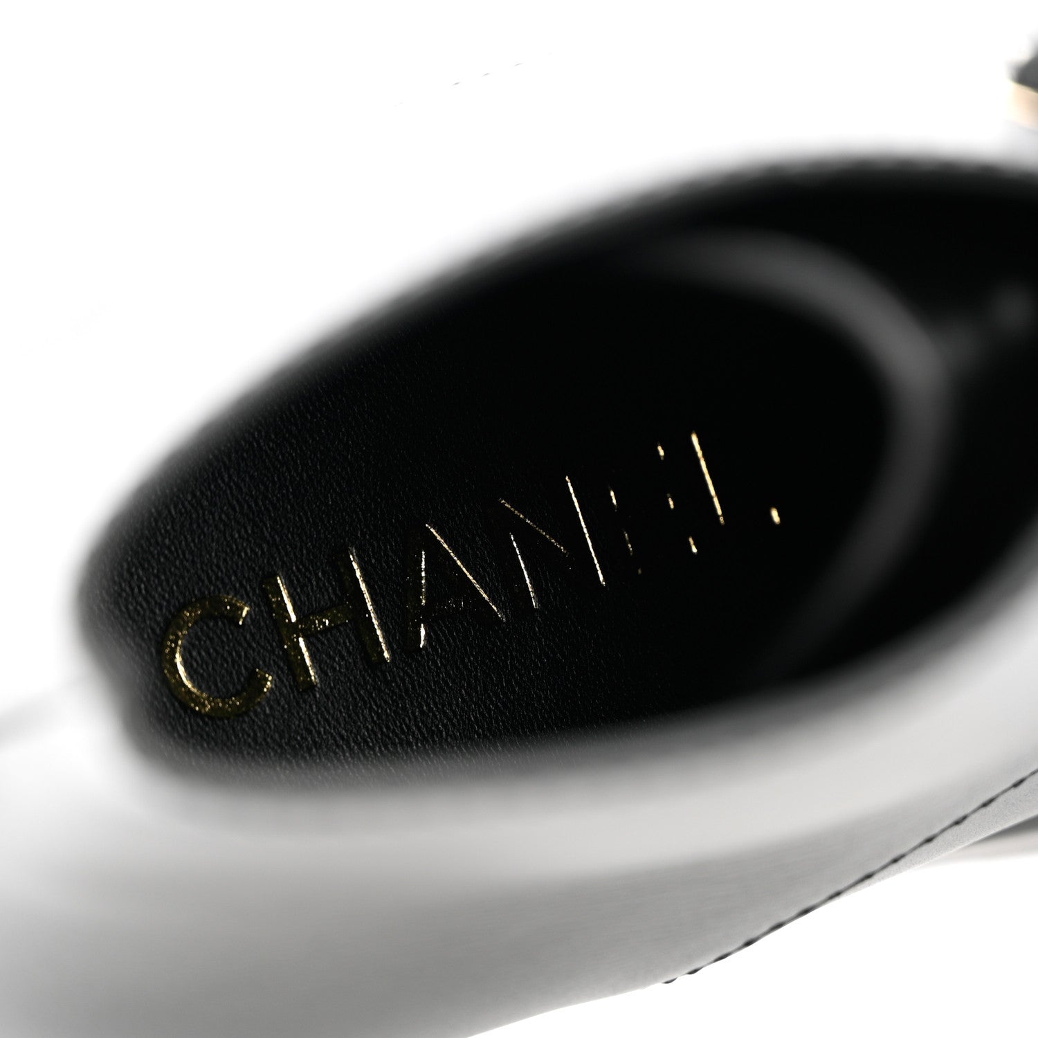 Chanel Calfskin Velvet CC Cap Toe Boots 38 Black 7 of 13