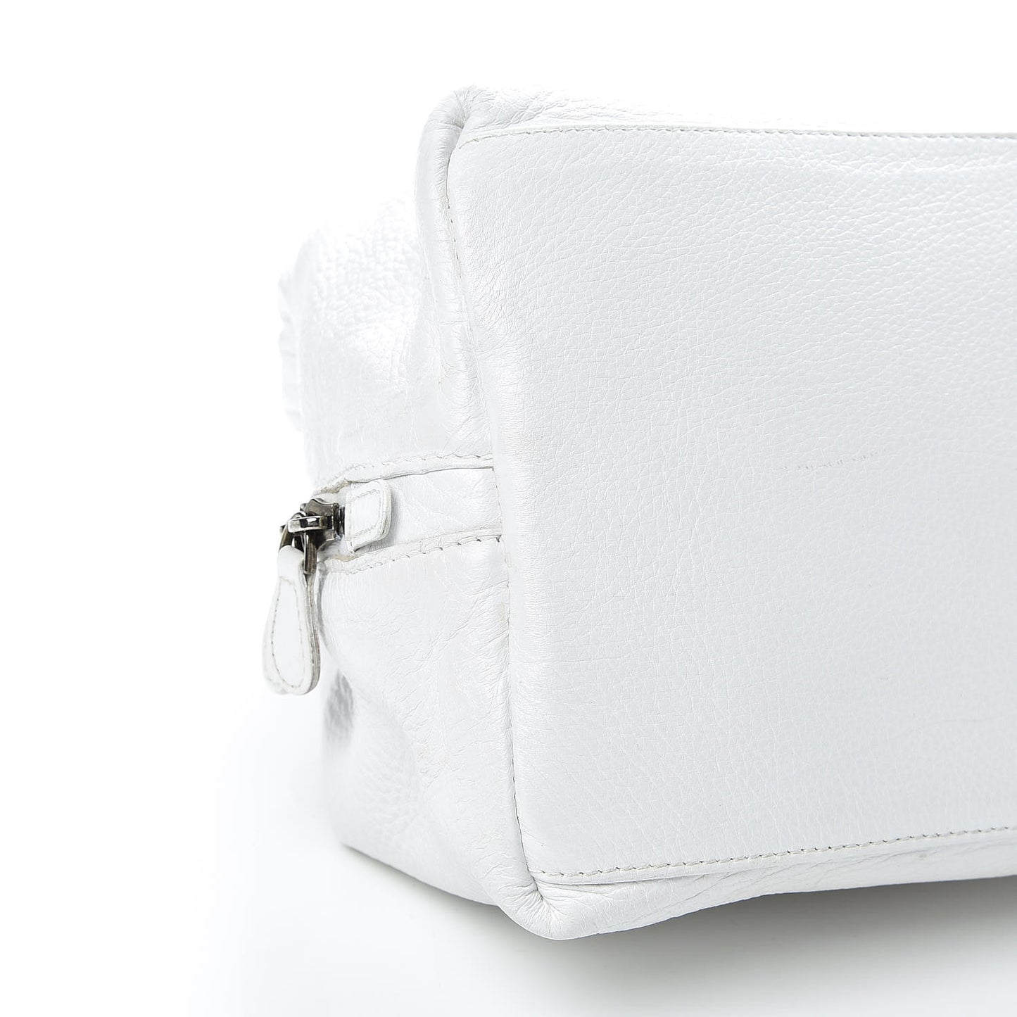 Cervo Deerskin Intrecciato Satchel White