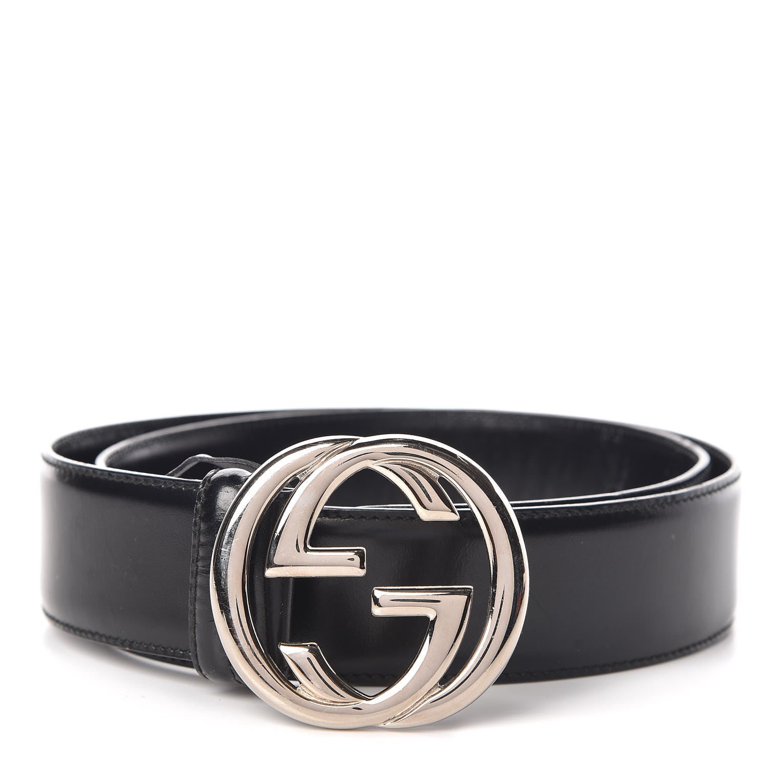 Gucci Calfskin Interlocking G Belt 80 32 Black 1 of 8