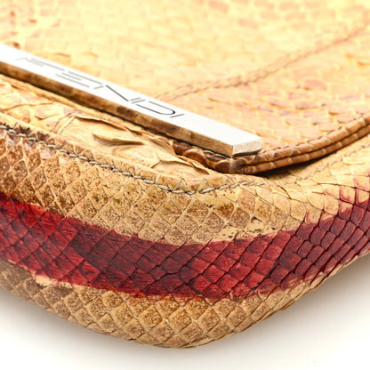 Fendi Snakeskin Shoulder Bag Beige Multicolor 7 of 8