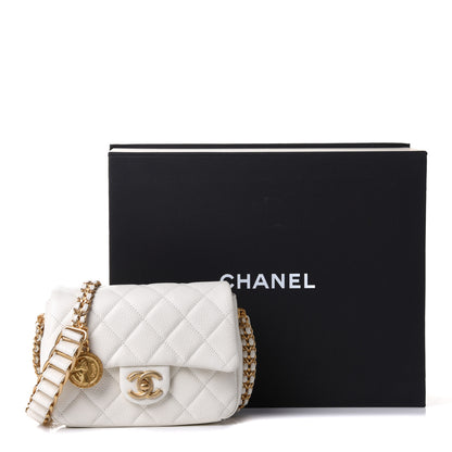 Chanel Caviar Quilted Mini Chain Soul Flap White 22 of 22