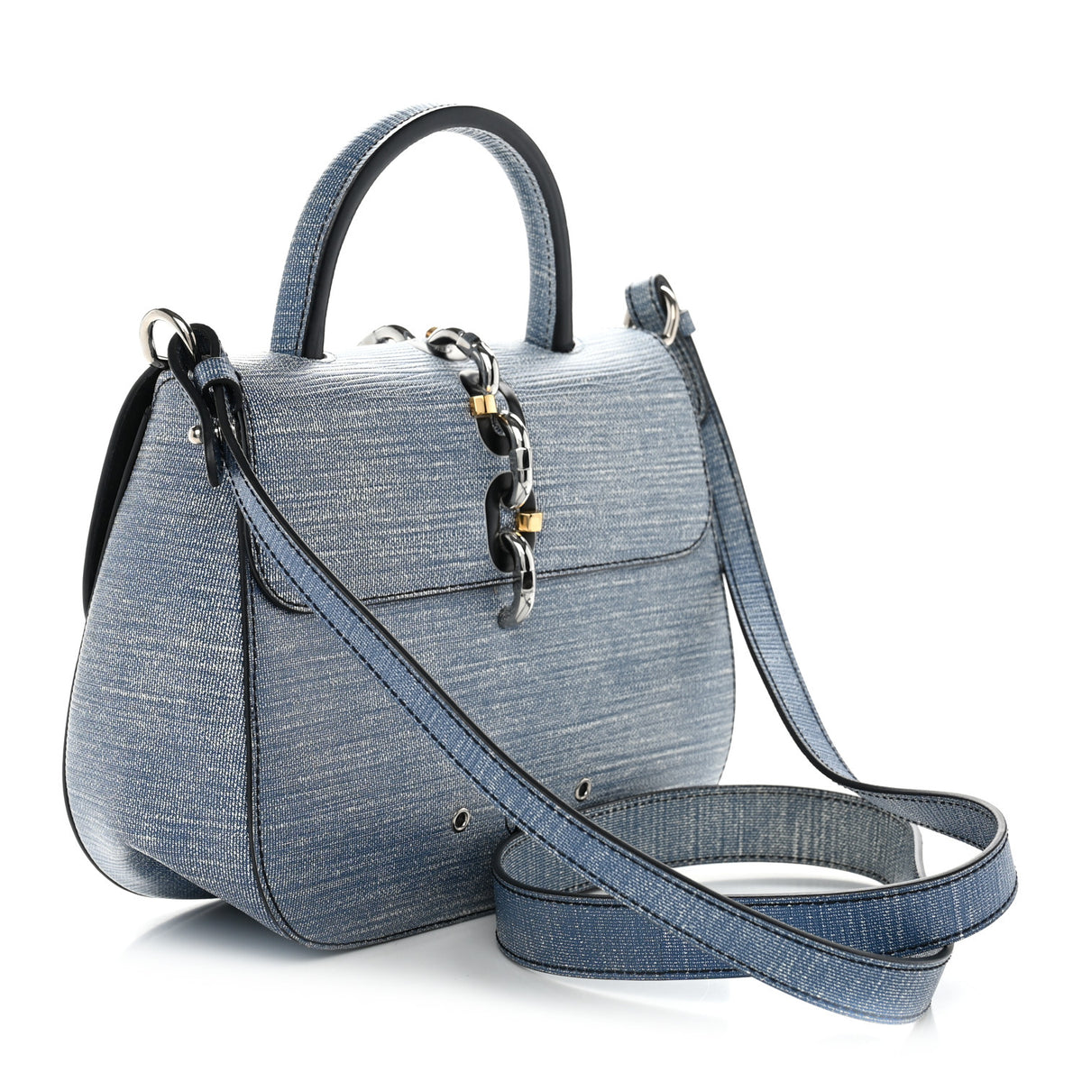 Epi Chain It Bag PM Blue Jean