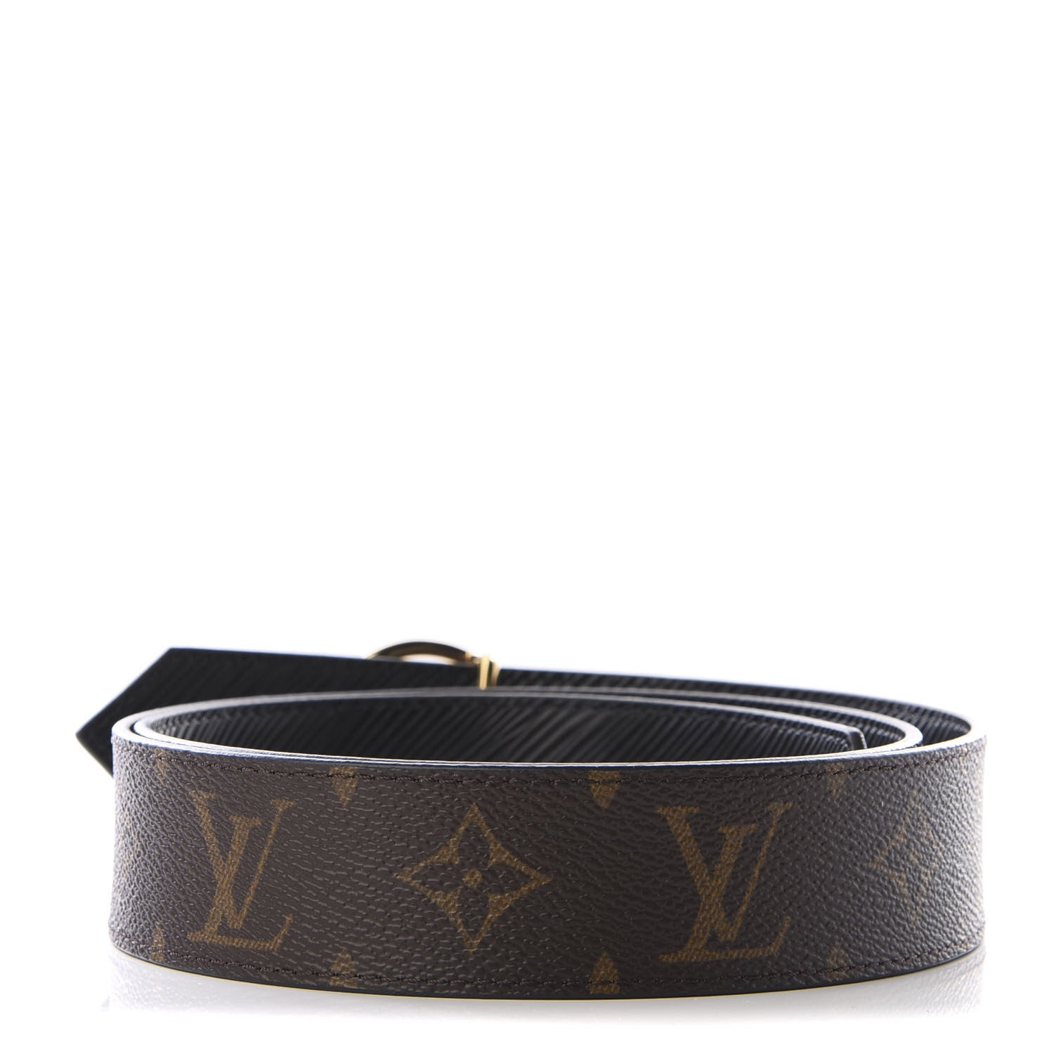 Louis Vuitton Monogram Epi 35mm LV Circle Reversible Belt 90 36 Black 2 of 6