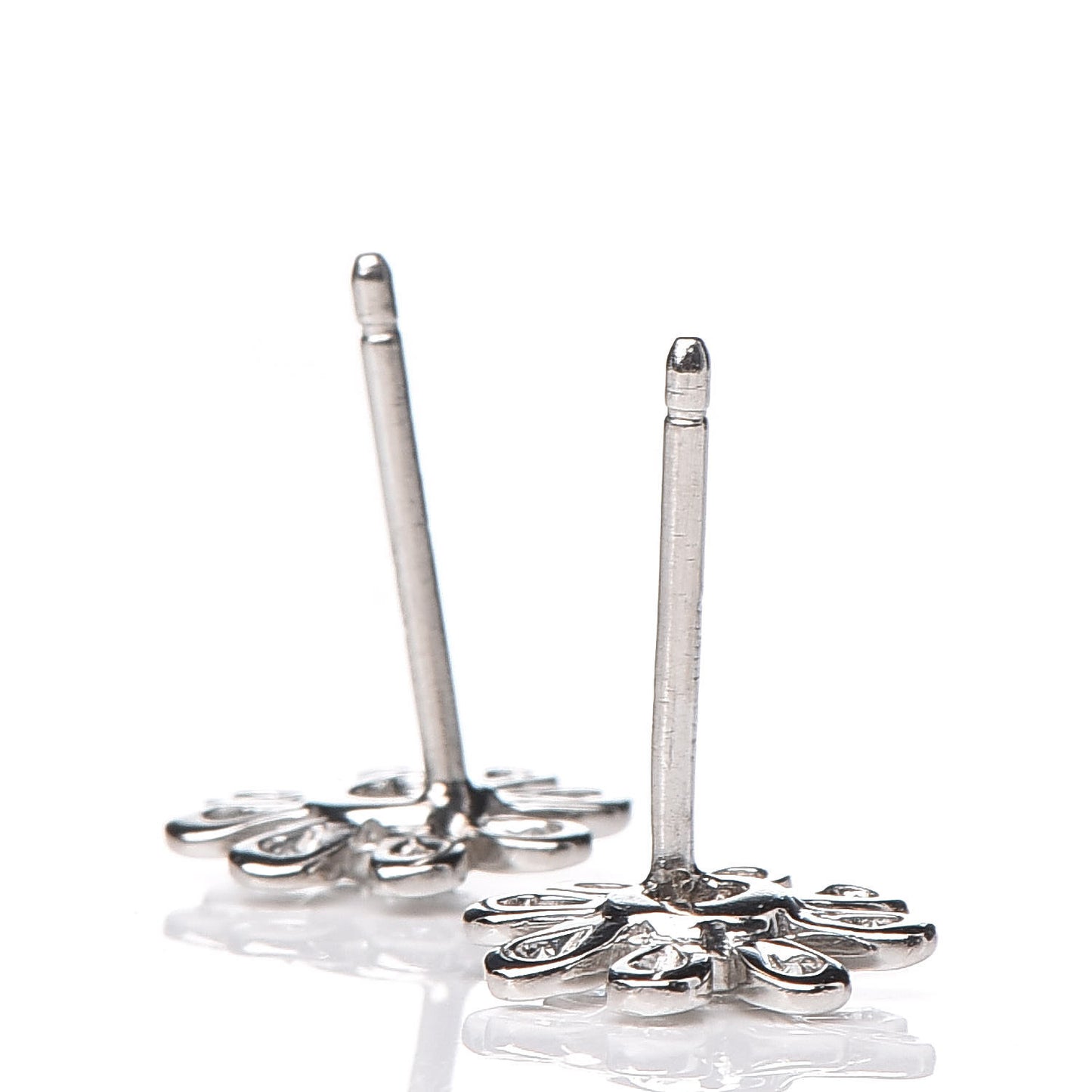 Platinum Diamond Daisy Earrings