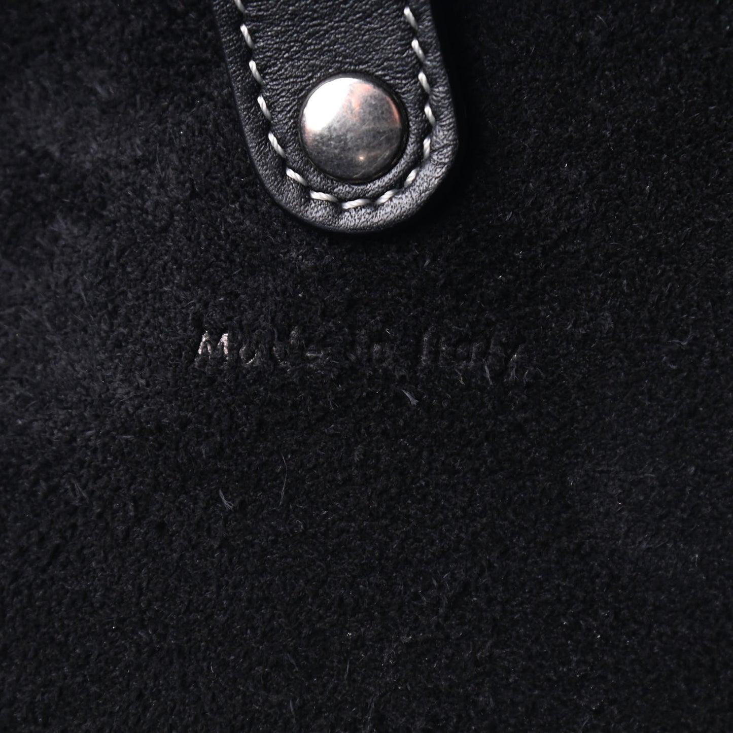 Natural Calfskin Bowling Bag Black